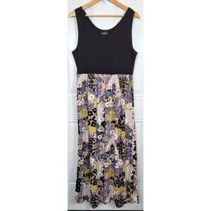 Nicole Miller Floral Maxi Tank Dress Size XL